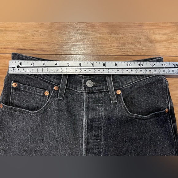 Levi's Ribcage High-Rise Straight Soda spring black Jeans sz 27 and 27 long - Picture 10 of 12